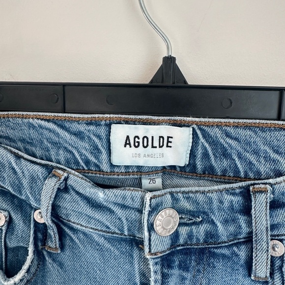 AGOLDE Swerve Toni Mid Rise Light Blue Wash Jeans Size 26 - Picture 7 of 10